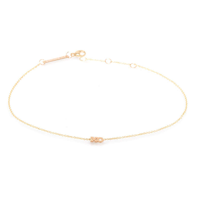 Zoë Chicco 14kt Yellow Gold Itty Bitty XO Anklet