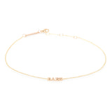 Zoë Chicco 14kt Yellow Gold Itty Bitty BABE Anklet
