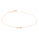 Zoë Chicco 14kt Rose Gold Itty Bitty BABE Anklet