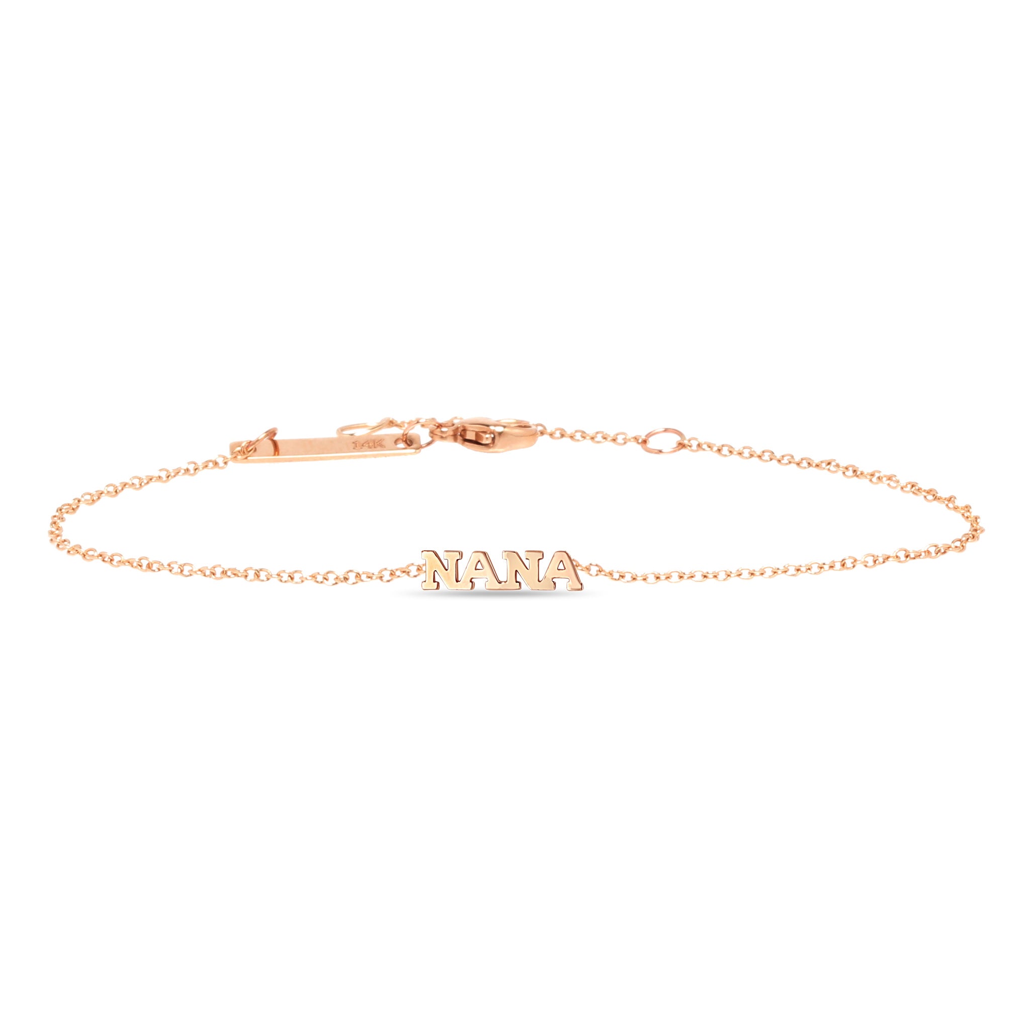 Zoë Chicco 14k Gold Itty Bitty NANA Bracelet