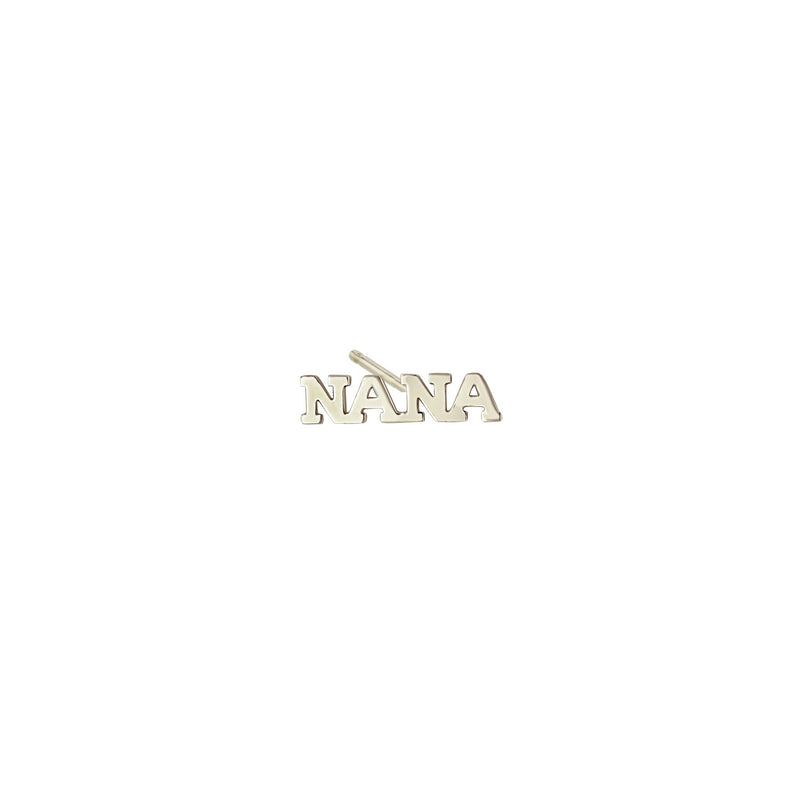 Zoë Chicco 14k Gold Itty Bitty NANA Stud Earring