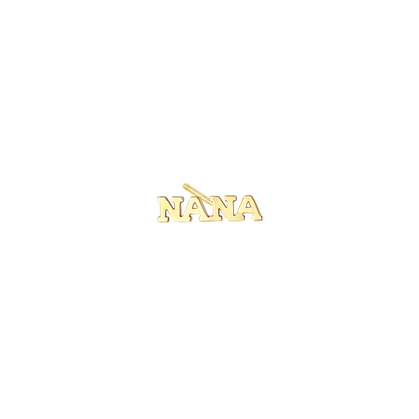 Zoë Chicco 14k Gold Itty Bitty NANA Stud Earring
