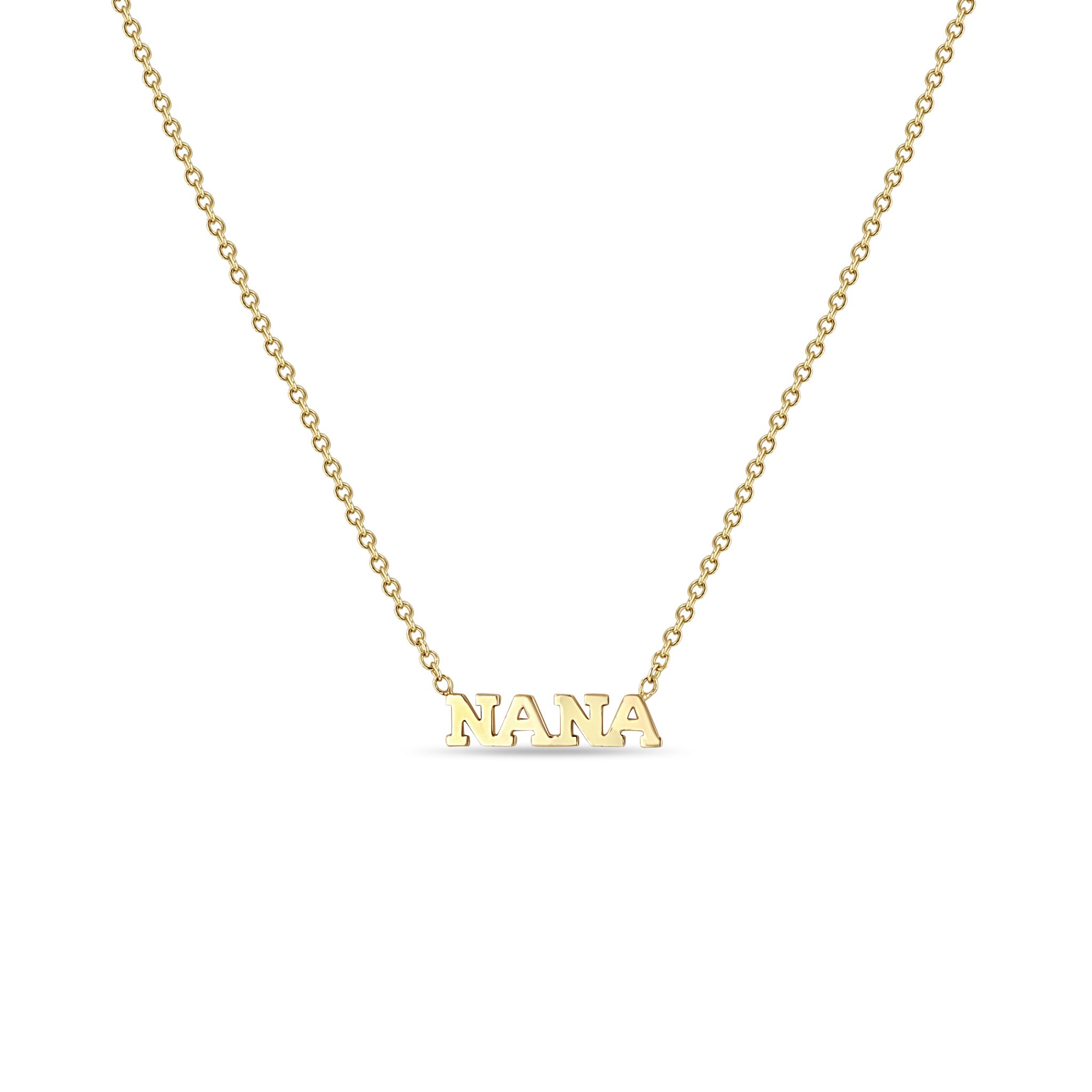 Zoë Chicco 14k Gold Itty Bitty NANA Necklace