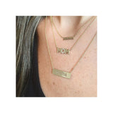 Zoë Chicco 14kt Gold 3 Letter White Diamond Pave Necklace Layered