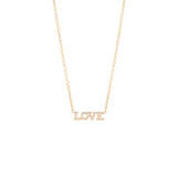 Zoë Chicco 14kt Yellow Gold Itty Bitty LOVE Necklace