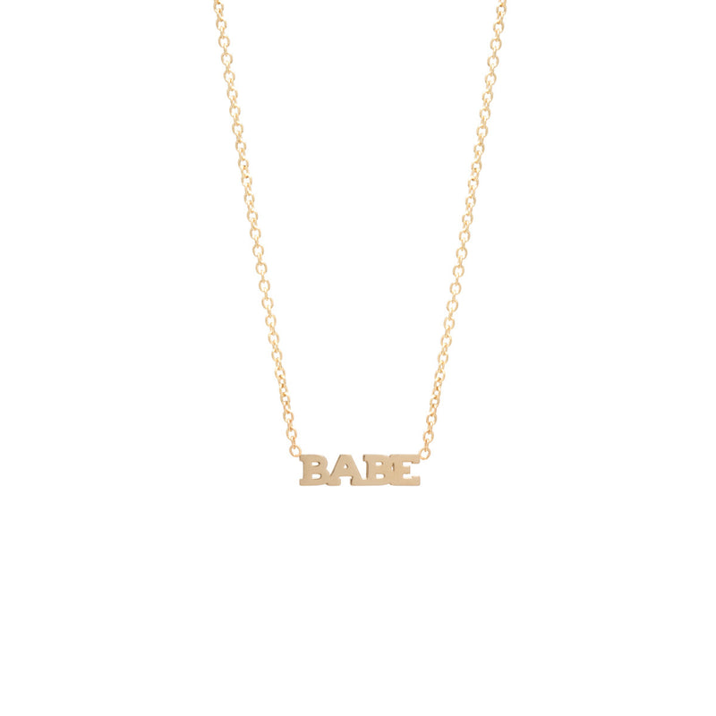 Zoë Chicco 14kt Yellow Gold Itty Bitty BABE Necklace