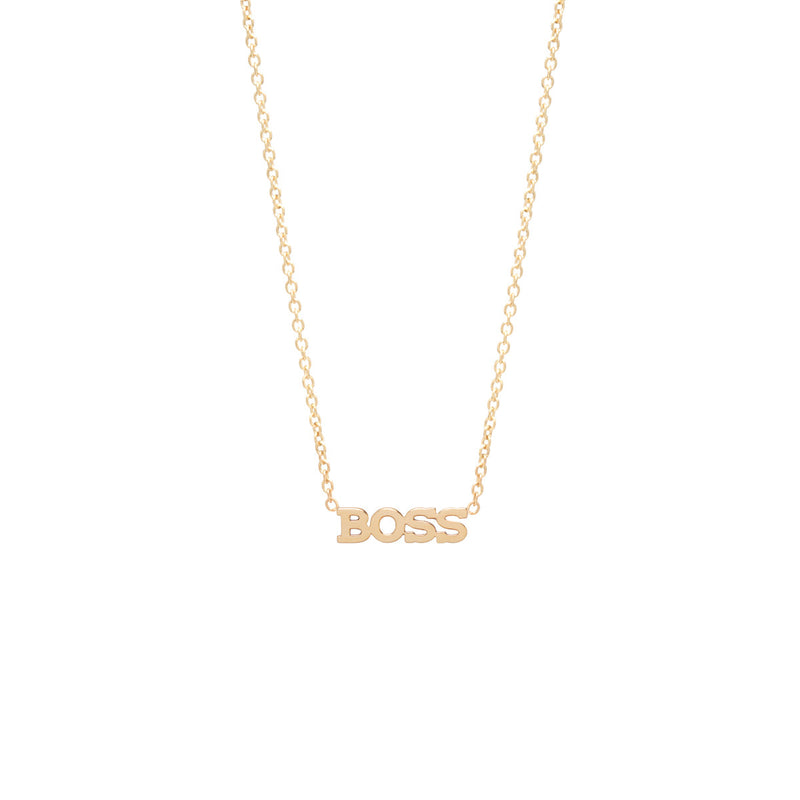 Zoë Chicco 14kt Yellow Gold Itty Bitty BOSS Necklace