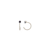 Zoë Chicco 14kt Gold Blue Sapphire Prong Set Open Hoop Earrings