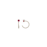 Zoë Chicco 14k Gold Prong Ruby Reverse Huggie Hoop Earrings
