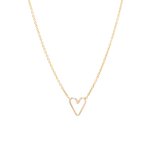 Zoë Chicco 14k Gold Tiny Open Heart Necklace
