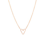 14k Tiny Open Heart Necklace