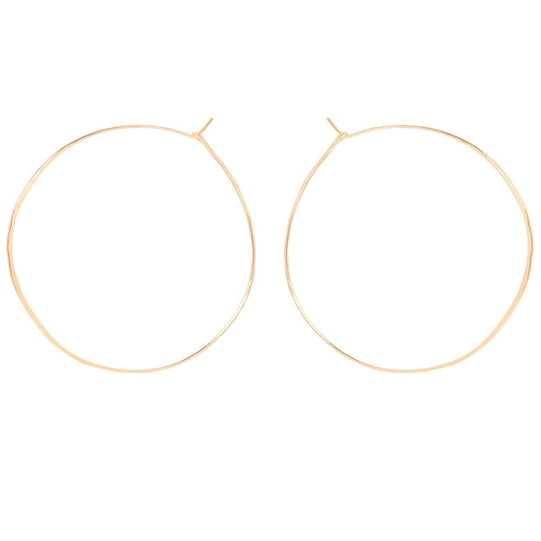 Zoë Chicco 14kt Yellow Gold Extra Large Hammered Hoop Earrings