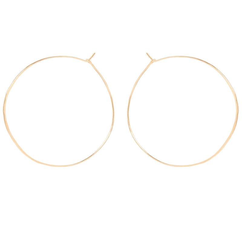 Zoë Chicco 14kt Yellow Gold Extra Large Hammered Hoop Earrings
