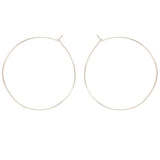 Zoë Chicco 14kt White Gold Extra Large Hammered Hoop Earrings