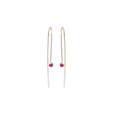 14k Ruby Wire Earrings