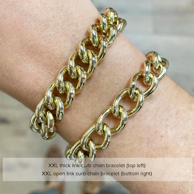 Zoë Chicco 14k Gold XXL Thick Link Curb Chain Bracelet – ZOË CHICCO