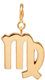 14k Midi Bitty Zodiac Charm Pendant on Spring Ring