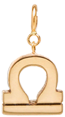 14k Midi Bitty Zodiac Charm Pendant on Spring Ring