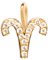 14k Midi Bitty Pavé Diamond Zodiac Charm Pendant