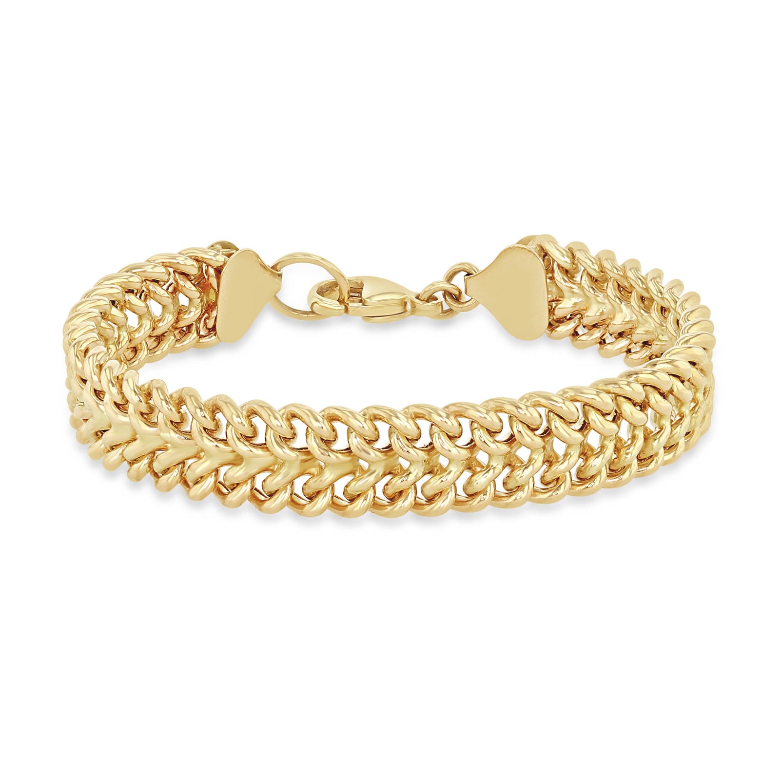 Double curb chain bracelet discount