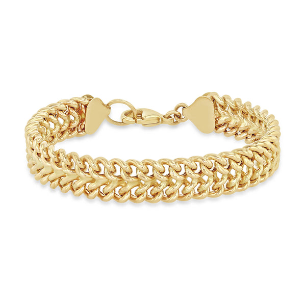 Zoë Chicco 14k Gold Double Wide Curb Chain Bracelet – ZOË CHICCO