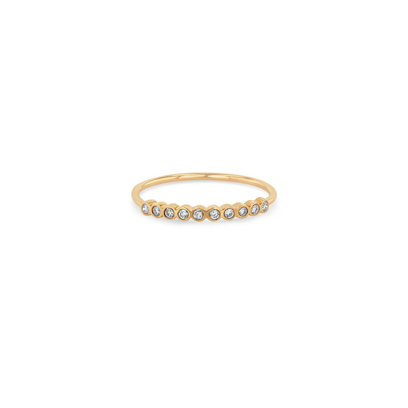 Zoë Chicco 14k Rose Gold 10 Tiny White Diamond Bezel Ring