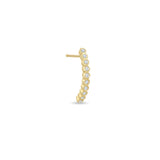 Zoë Chicco 14k Gold 10 Tiny Diamond Bezel Curved Bar Drop Earring