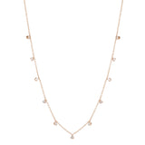 Zoe Chicco 14kt Gold 11 Prong Diamond Station Necklace