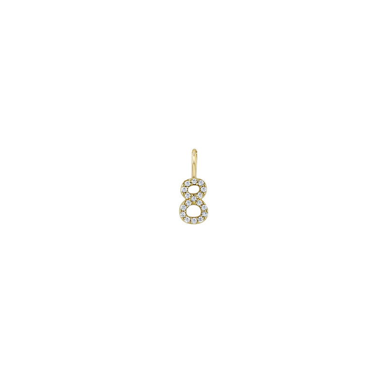 Zoë Chicco 14k Gold Pavé Diamond Number Charm Pendant