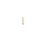 Zoë Chicco 14kt Gold Diamond Bezel Charm Pendant | April Birthstone with Spring Ring