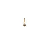 14k black diamond charm pendant with spring ring