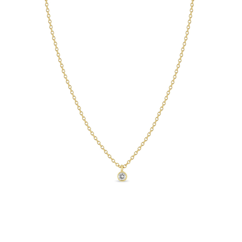 Gold single diamond pendant Clearance