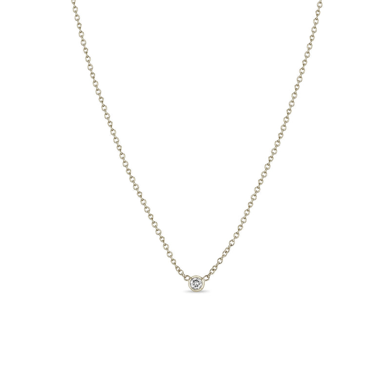 0.40 tcw Diamond Pendant - 14 kt. White gold - Necklace with pendant - 0.40 ct  Diamond - No Reserve Price - Catawiki