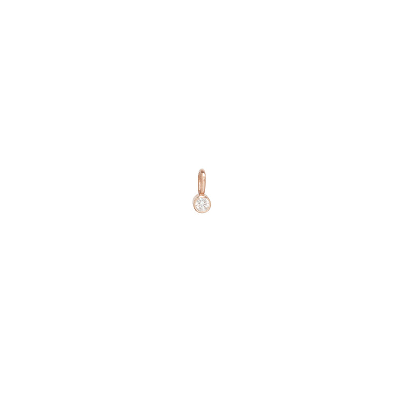 Zoë Chicco 14kt Gold Diamond Bezel Charm Pendant | April Birthstone