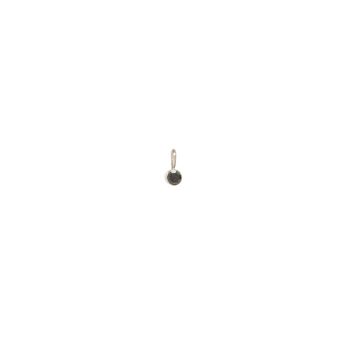 Zoë Chicco 14kt Gold Round Black Diamond Charm Pendant