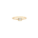 Zoë Chicco 14k Gold Emerald Cut Diamond Bezel Ring