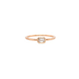 Zoë Chicco 14k Gold Emerald Cut Diamond Bezel Ring