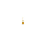 Zoë Chicco 14k Gold Citrine Spring Ring Charm Pendant | November Birthstone