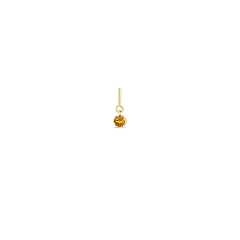 Zoë Chicco 14k Gold Citrine Spring Ring Charm Pendant | November Birthstone