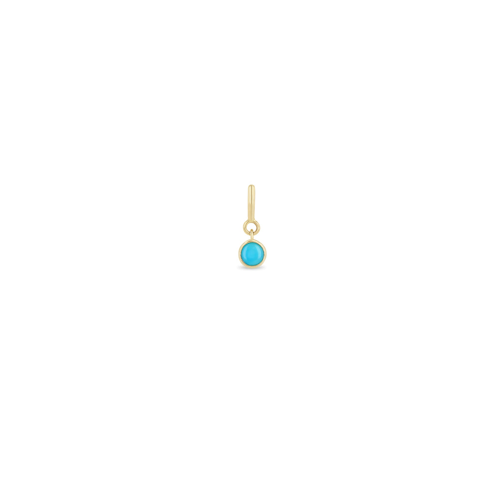 Zoë Chicco 14k Gold Turquoise Charm Pendant with Spring Ring | December Birthstone