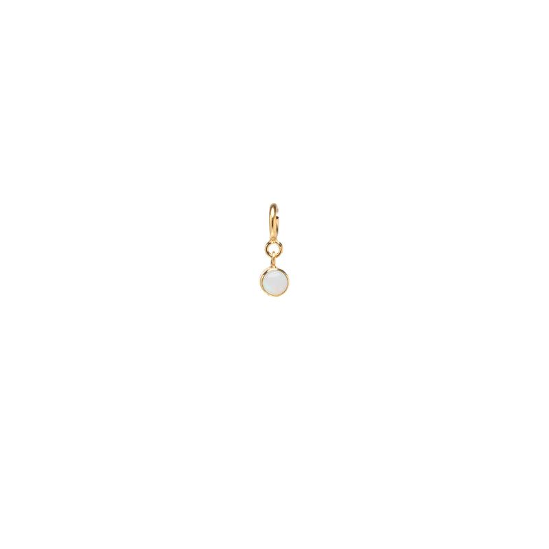 14k opal charm pendant with spring ring