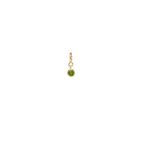 14k peridot charm pendant with spring ring