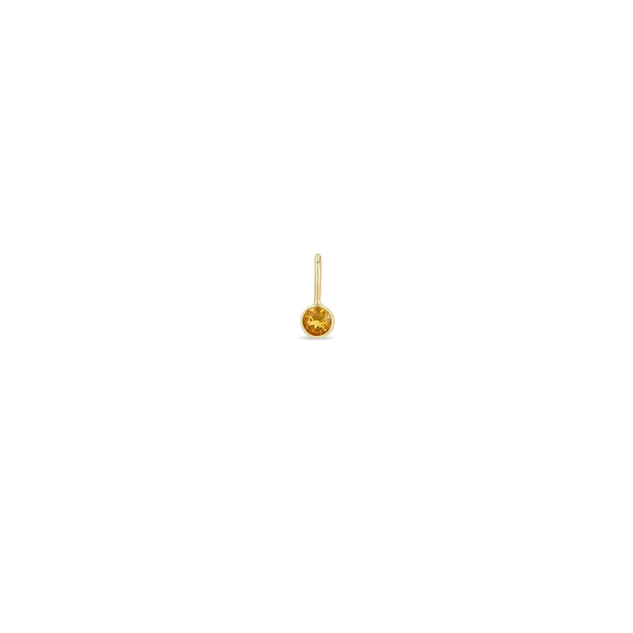 Zoë Chicco 14k Gold Citrine Charm Pendant | November Birthstone