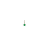 Zoe Chicco 14k White Gold Emerald Charm Pendant