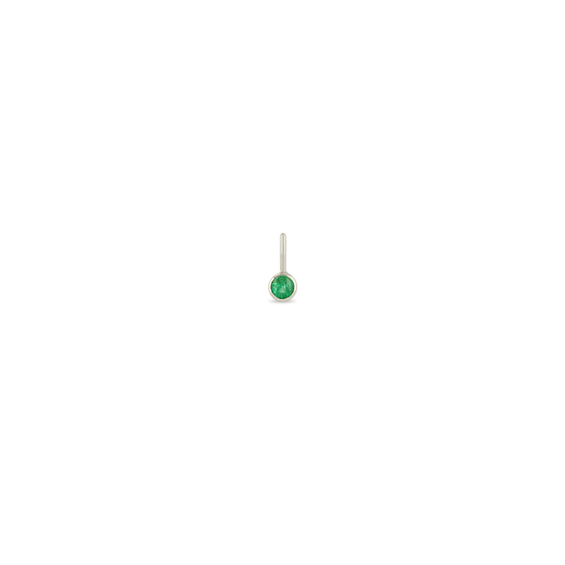 Zoe Chicco 14k White Gold Emerald Charm Pendant