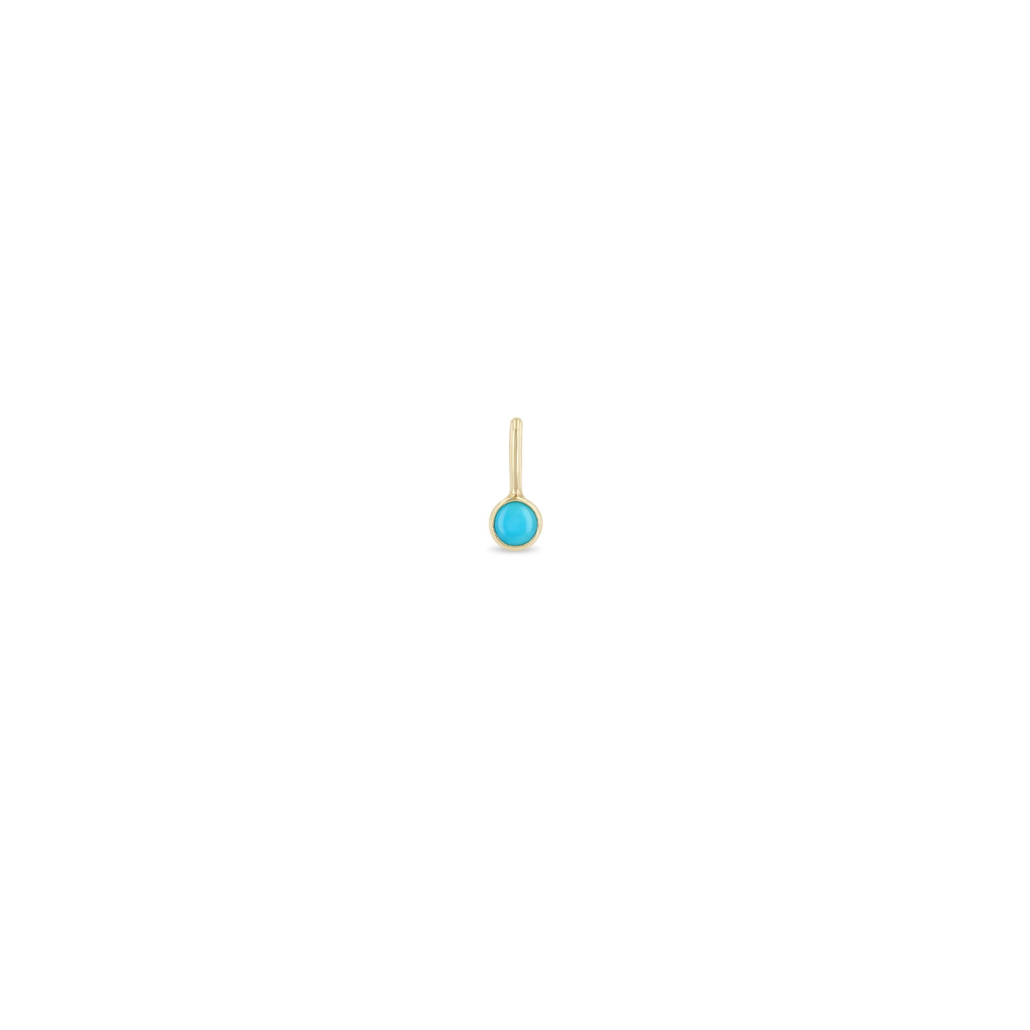 Zoë Chicco 14k Gold Turquoise Charm Pendant | December Birthstone