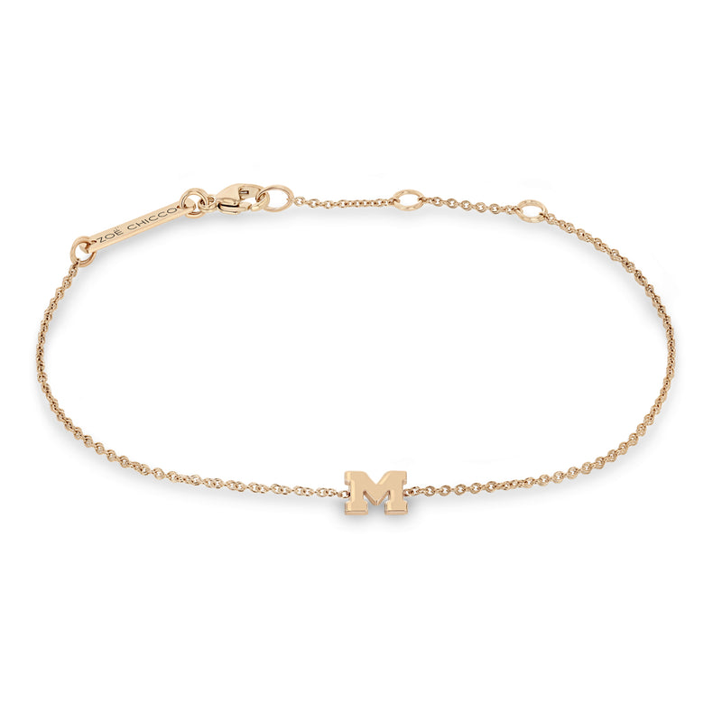 Rose Gold Letter V Bracelet - Adjustable
