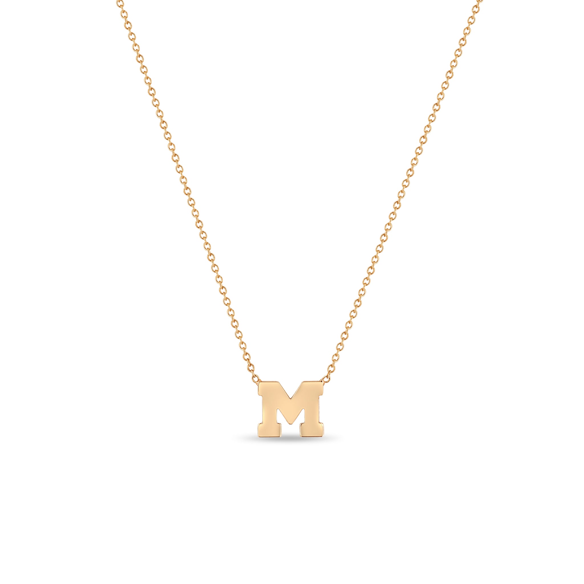 Zoë Chicco 14kt Gold Large Initial Letter Necklace