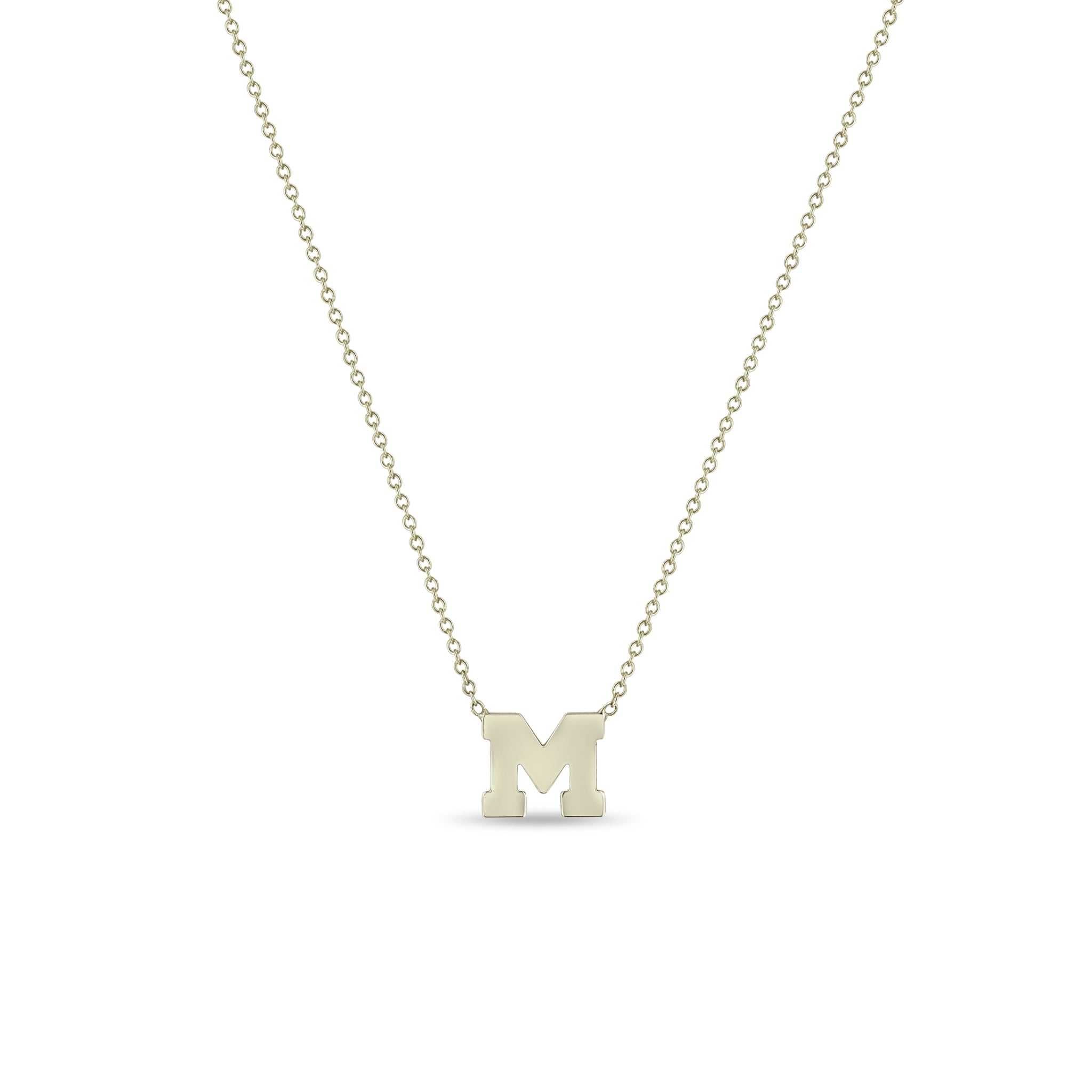 Zoë Chicco 14kt Gold Large Initial Letter Necklace