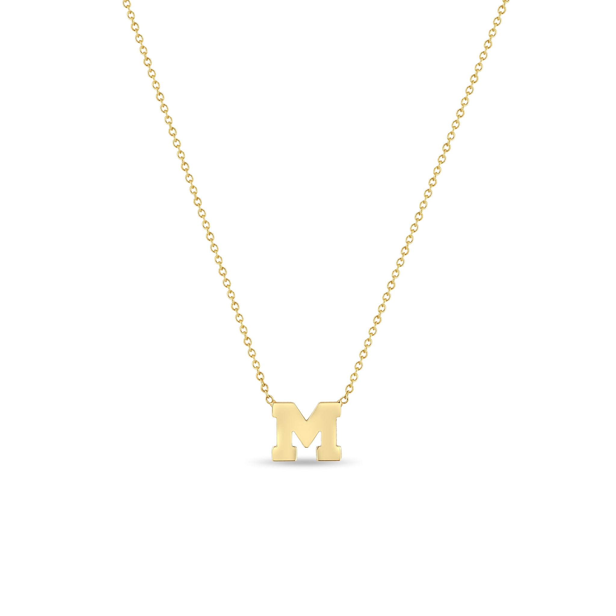 Zoë Chicco 14kt Gold Large Initial Letter Necklace